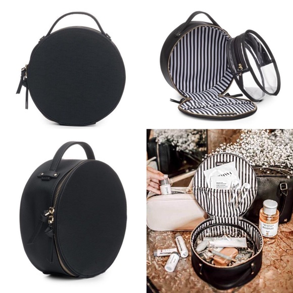 🆕Round Travel Toiletries Bag Carry On Case - Picture 2 of 8